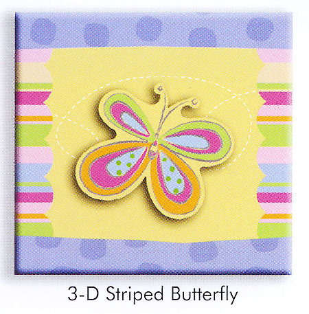 Pioneer 3D Striped Butterfly Scrapbook